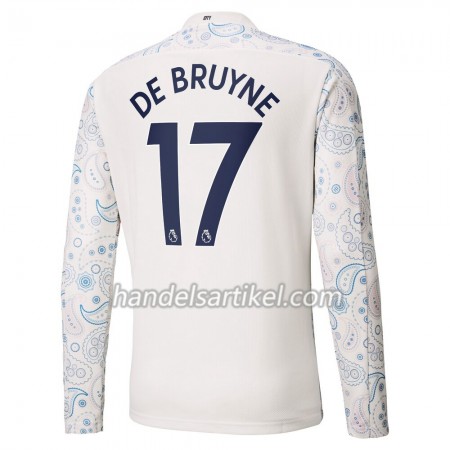 Manchester City Kevin De Bruyne 17 Ausweich Trikotsatz 2020/21 Langarm